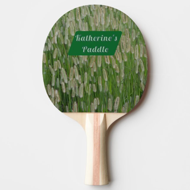 Tall Green Grasses Seeds Ping Pong Paddle (Front)