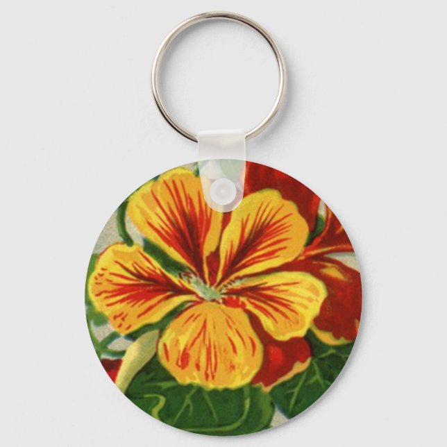 tall nasturtium key ring (Front)