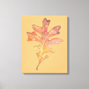 Tall Oak Leaf on canvas