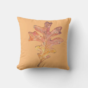 Tall Oak Leaf on throw pillow
