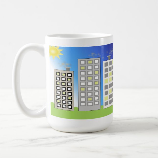 Tall Office Buildings Coffee Mug (Left)