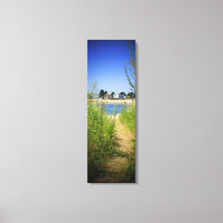 TALL PEEK OF LAKE VIEW VILLAGE PHOTO ON CANVAS