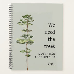 Tall Pine Tree Eco Friendly 2024 Planner