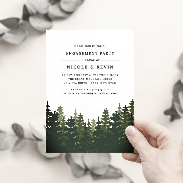 Tall Pines Engagement Party Invitation (Creator Uploaded)
