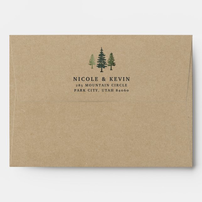 Tall Pines Kraft Envelopes (Back (Top Flap))