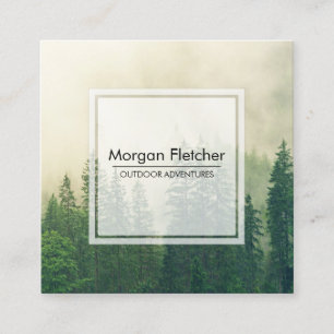 Tall Pines – Outdoor Adventure Square Business Card