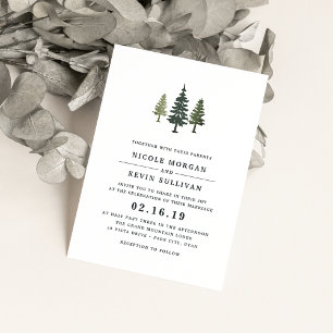 Tall Pines Wedding Invitation