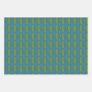 Tall & Prickly cactus Wrapping Paper Sheet Set