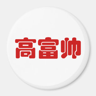 Tall, Rich & Handsome 高富帅 Chinese Hanzi MEME Magnet