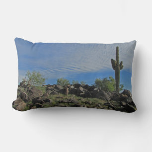 Tall Saguaro Cactus Desert Landscape Southwest Lumbar Cushion