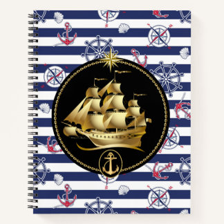 Tall Sailing Ship Spiral Notebook