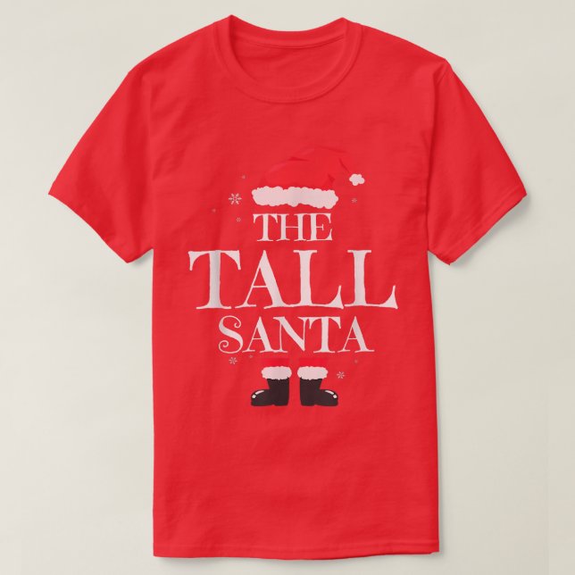 Tall Santa Matching Family Group Christmas Party P T-Shirt (Design Front)