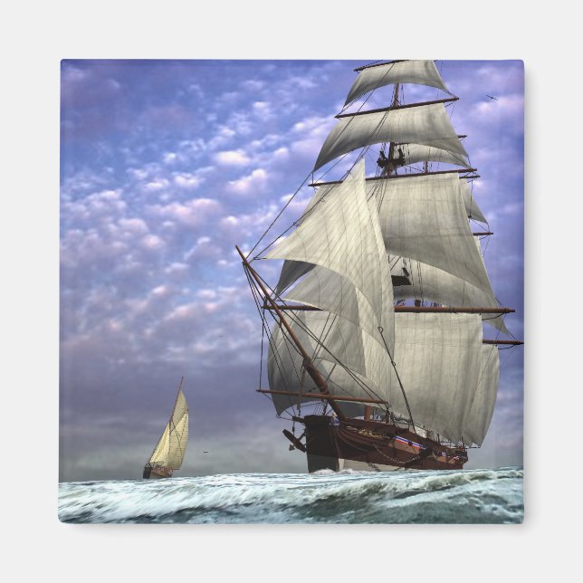 Tall Ship and Ketch Magnet (Front)