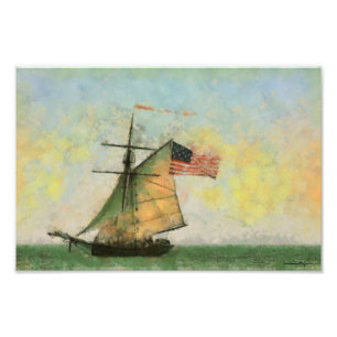 Tall Ship Artwork Photographic Print