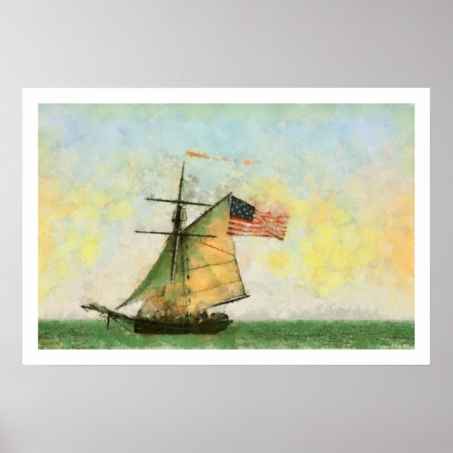 Tall Ship Artwork Poster (Front)