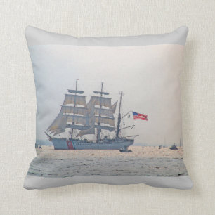 Tall Ship, Clipper ship, Sail, U.S. Coast Guard Cushion