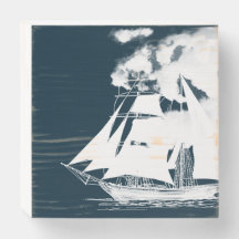 Tall Ship & Clouds Nautical