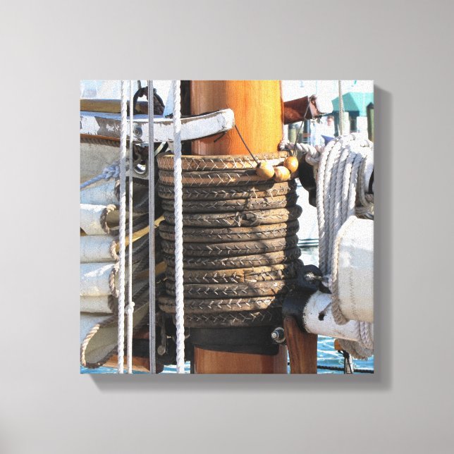 Tall Ship Gaff Rigging Canvas Print (Front)