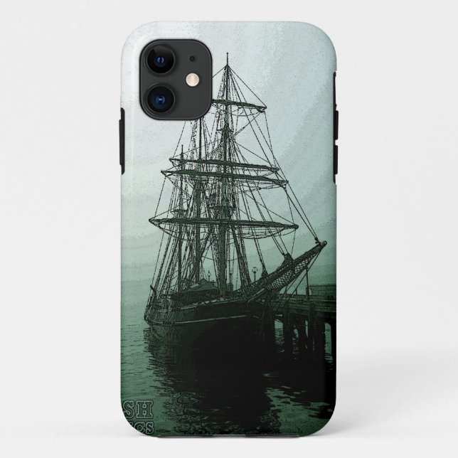 Tall ship in Fog S5 iphone case (Back)