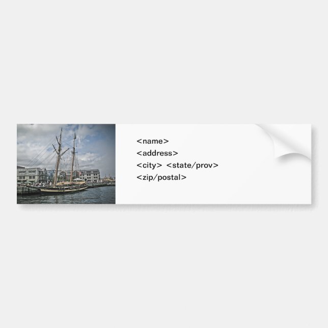 Tall Ship in Halifax Bumper Sticker (Front)
