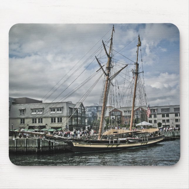 Tall Ship in Halifax Mouse Mat (Front)