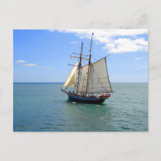 Tall Ship in the Bay of Islands, New Zealand Postcard