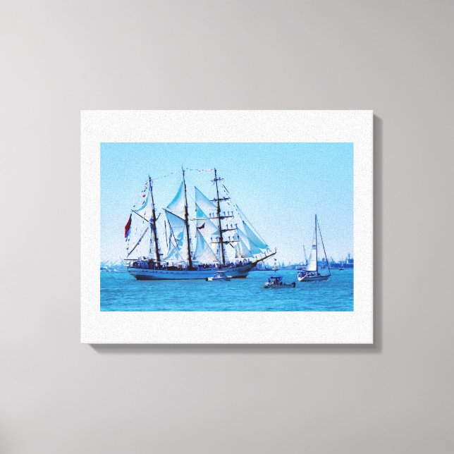 Tall Ship Parade Canvas Print (Front)