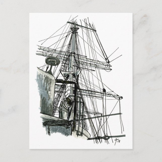 Tall Ship Series #6 Postcard (Front)