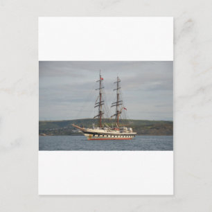Tall ship Stavros S Niarchos. Postcard