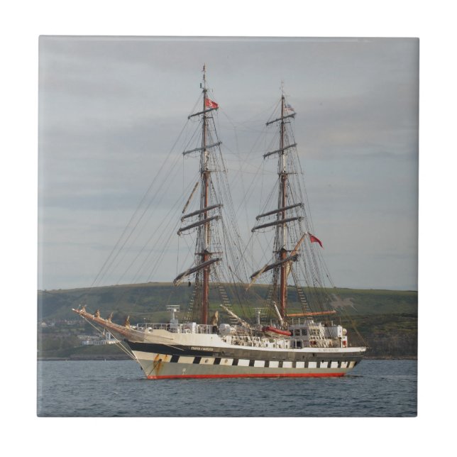 Tall ship Stavros S Niarchos. Tile (Front)
