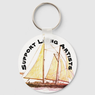 Tall Ship - Support Living Artists Key Ring