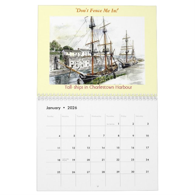 'Tall Ships' Calendar 2013 (Jan 2026)