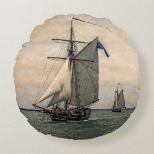 Tall Ships Festival, Digitally Altered Round Cushion