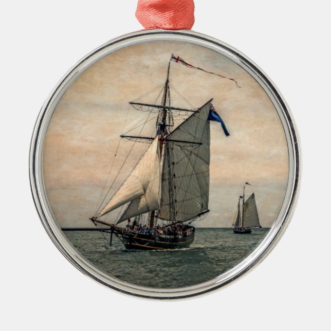 Tall Ships Festival Metal Tree Decoration (Front)