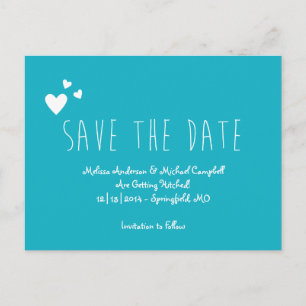 Tall Skinny Save The Date Announcement Postcard