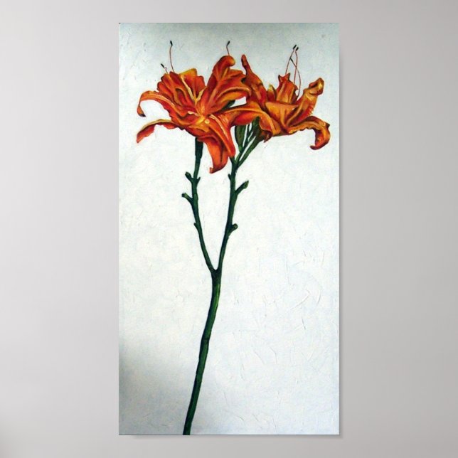 Tall Tiger Lilies Poster (Front)