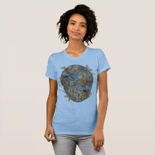 Tall trees, the Leaves of Autumn & Blue-Birds T-Shirt