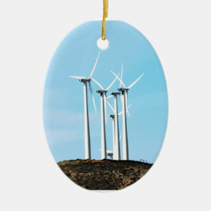 Tall Turbines Ceramic Tree Decoration