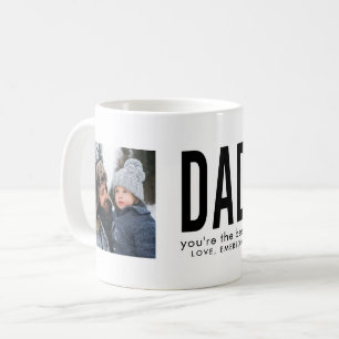 Tall Type Best Dad Two Photo Coffee Mug