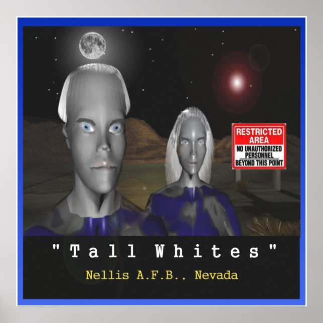Tall white aliens poster (Front)