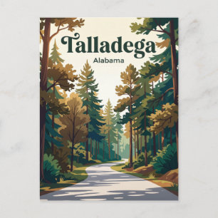 Talladega National Forest Road Alabama Postcard