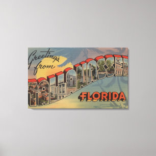 Tallahassee, Florida - Large Letter Scenes Canvas Print