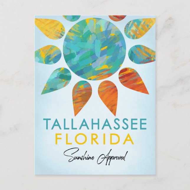 Tallahassee Florida Sunshine Travel Postcard (Front)