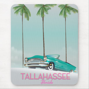 Tallahassee Florida travel poster Mouse Mat