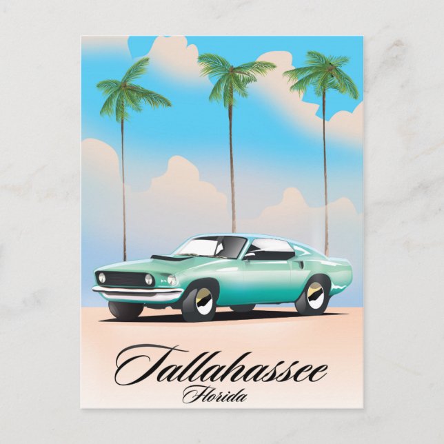 Tallahassee Florida Travel poster. Postcard (Front)