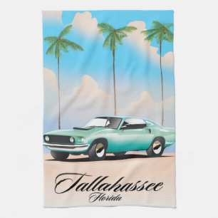 Tallahassee Florida Travel poster. Tea Towel