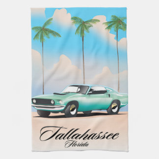 Tallahassee Florida Travel poster. Tea Towel