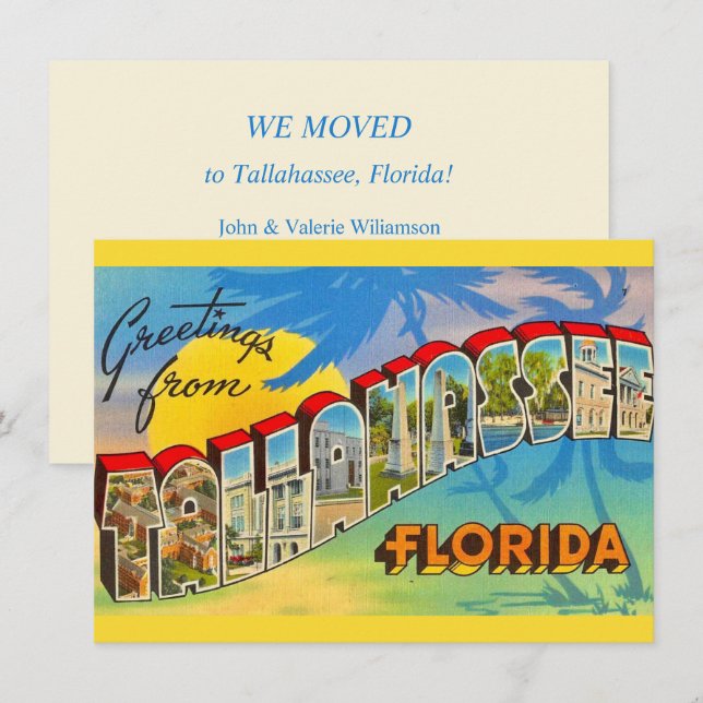 Tallahassee Greeting Moving Announcement (Front/Back)