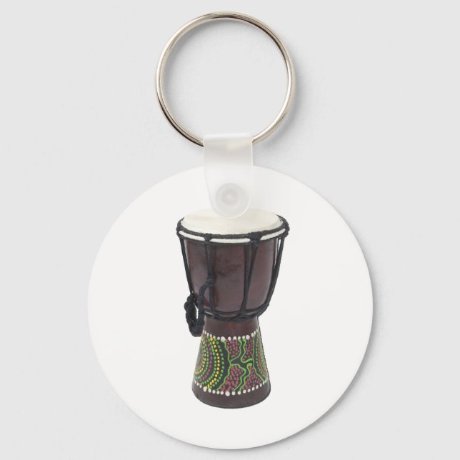 TallDjembeDrum070111 Key Ring (Front)