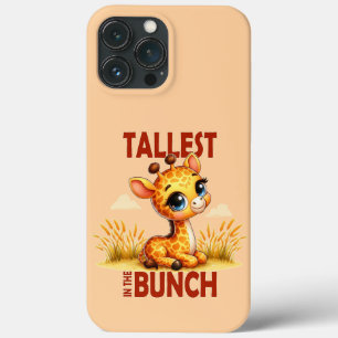 Tallest in the Bunch pun Cute Baby Giraffe cartoon iPhone 13 Pro Max Case